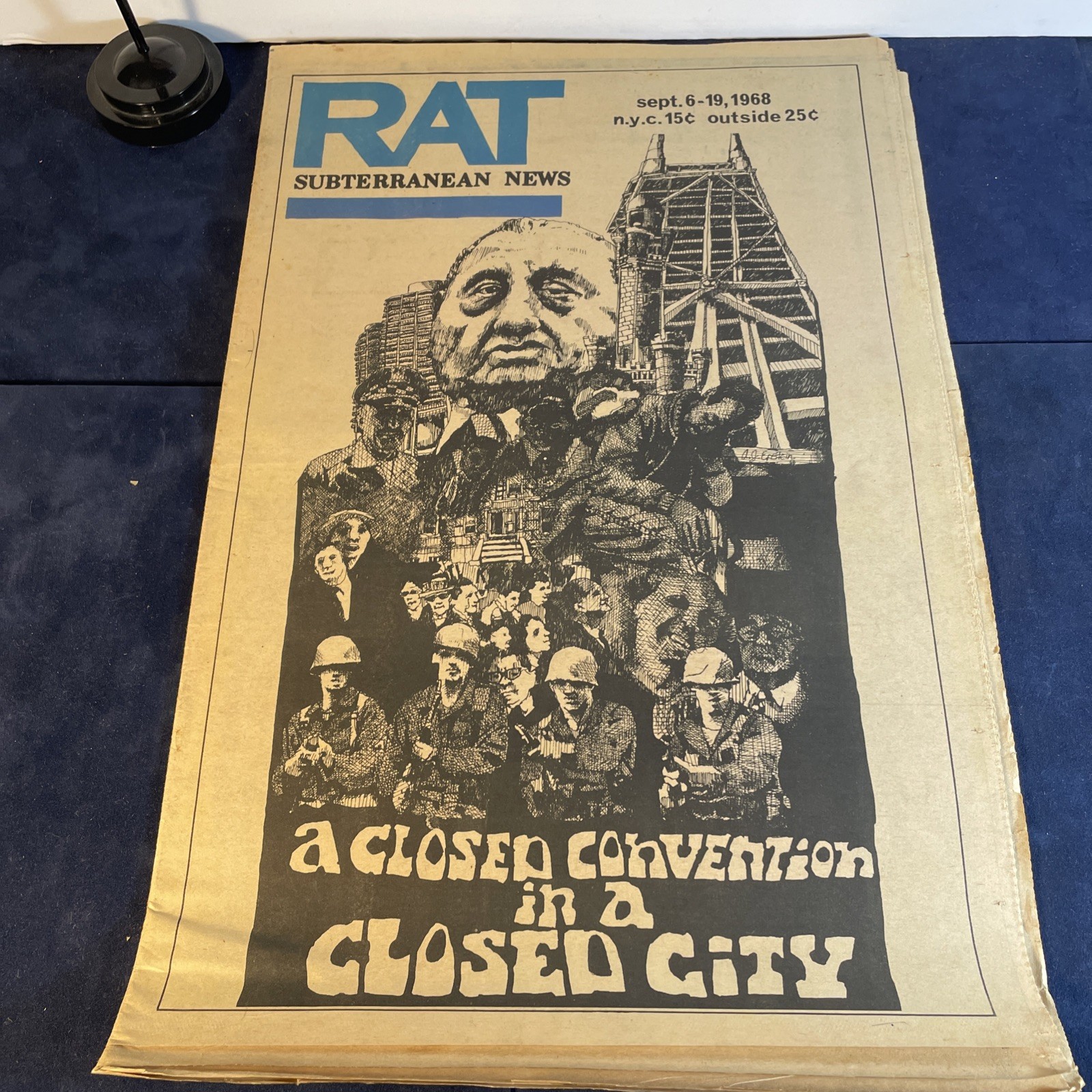 The RAT Subterranean News Sept 1968 DNC Chicago Riots Underground Newspaper
