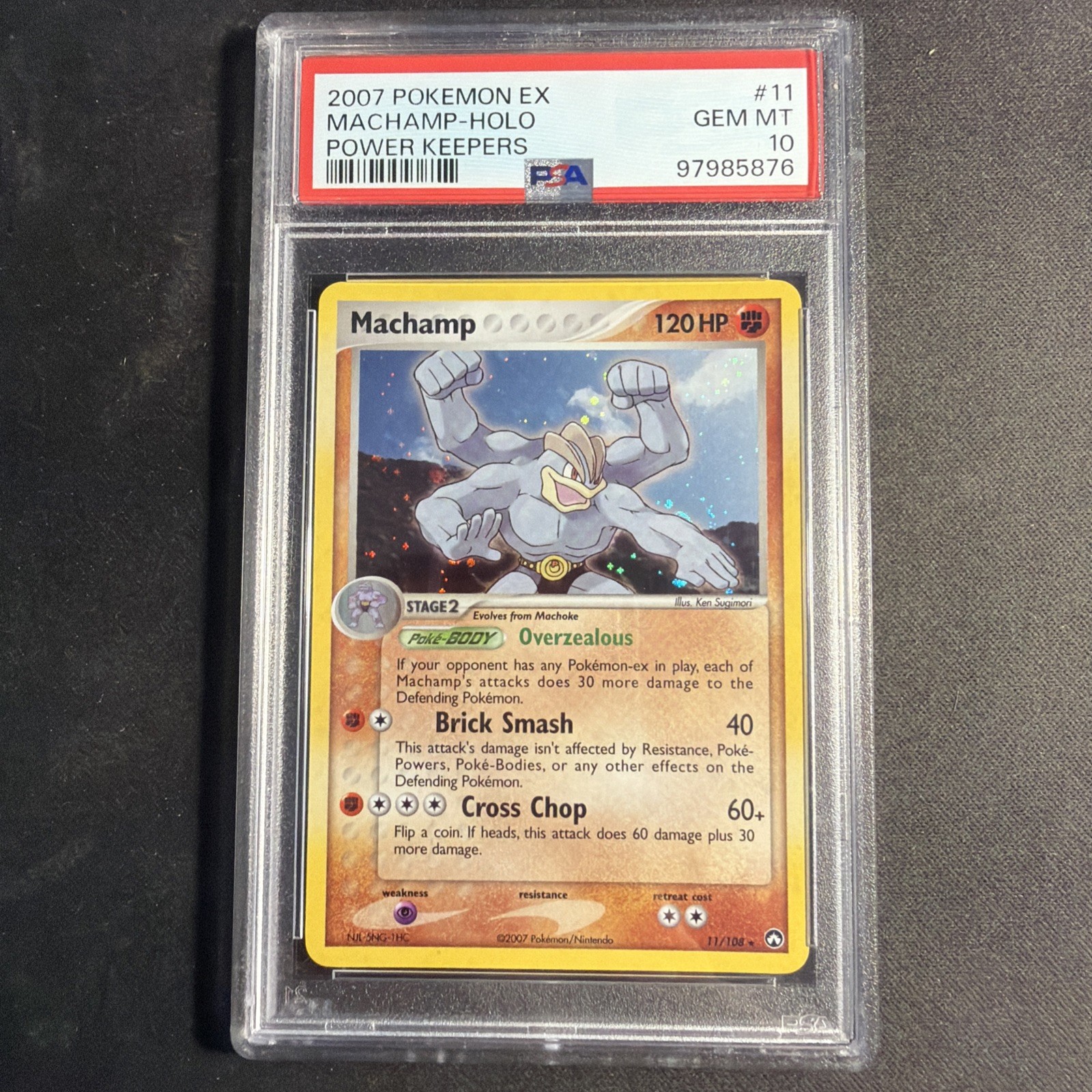 POP 43 - 2007 Pokemon Machamp EX Power Keepers Holo Rare #11 PSA 10 