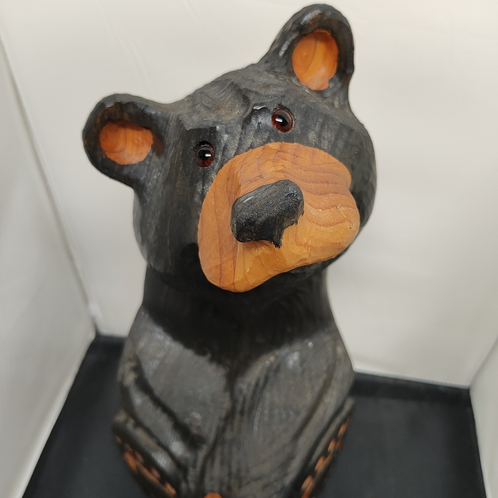 Big Sky Carvers Jeffrey Hand Carved Jeff Fleming Black Bear Statue 15 inch Tall