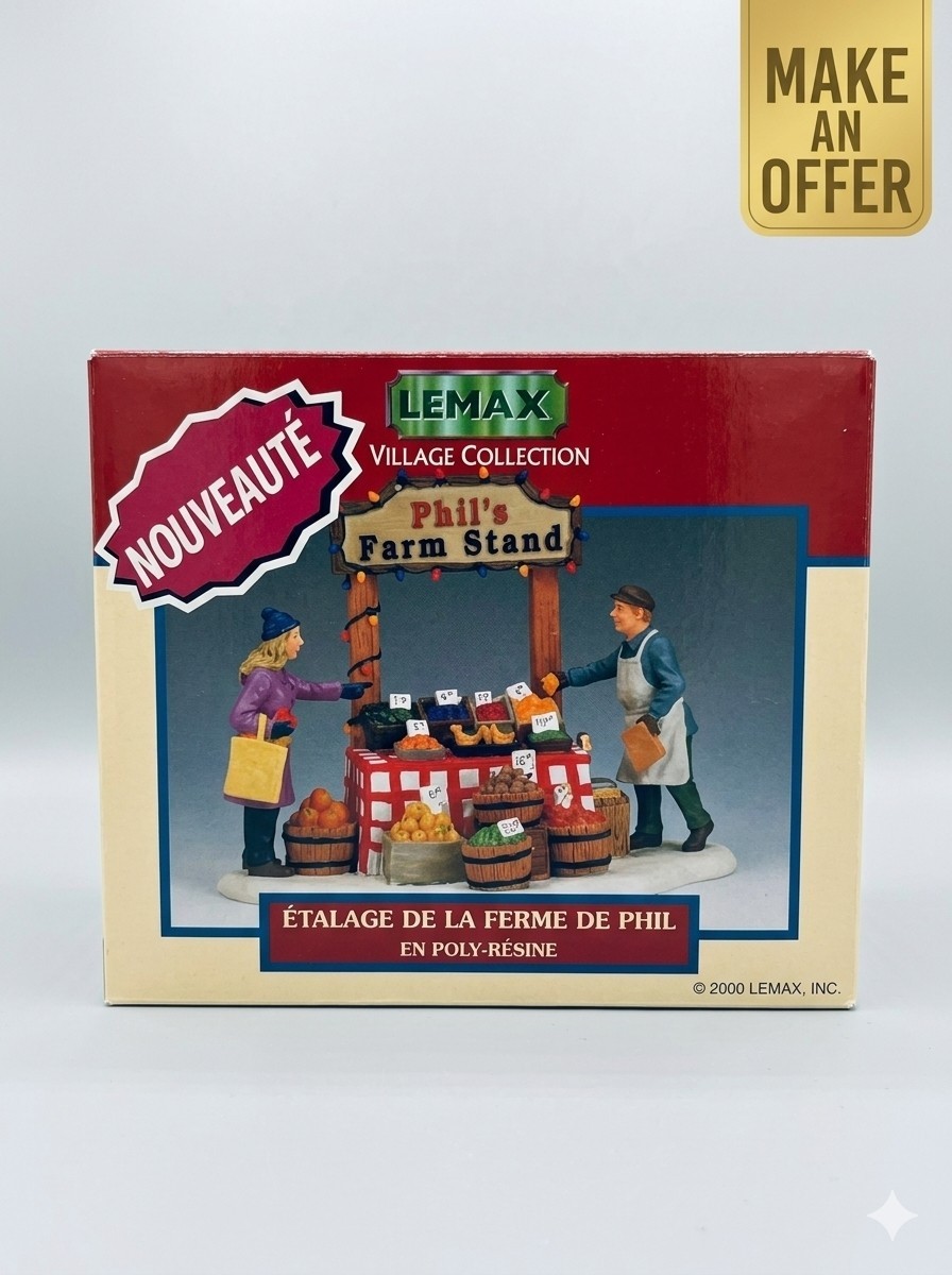 Lemax Village Collection Phil\'s Farm Stand #03334 2000 Retired New in Box