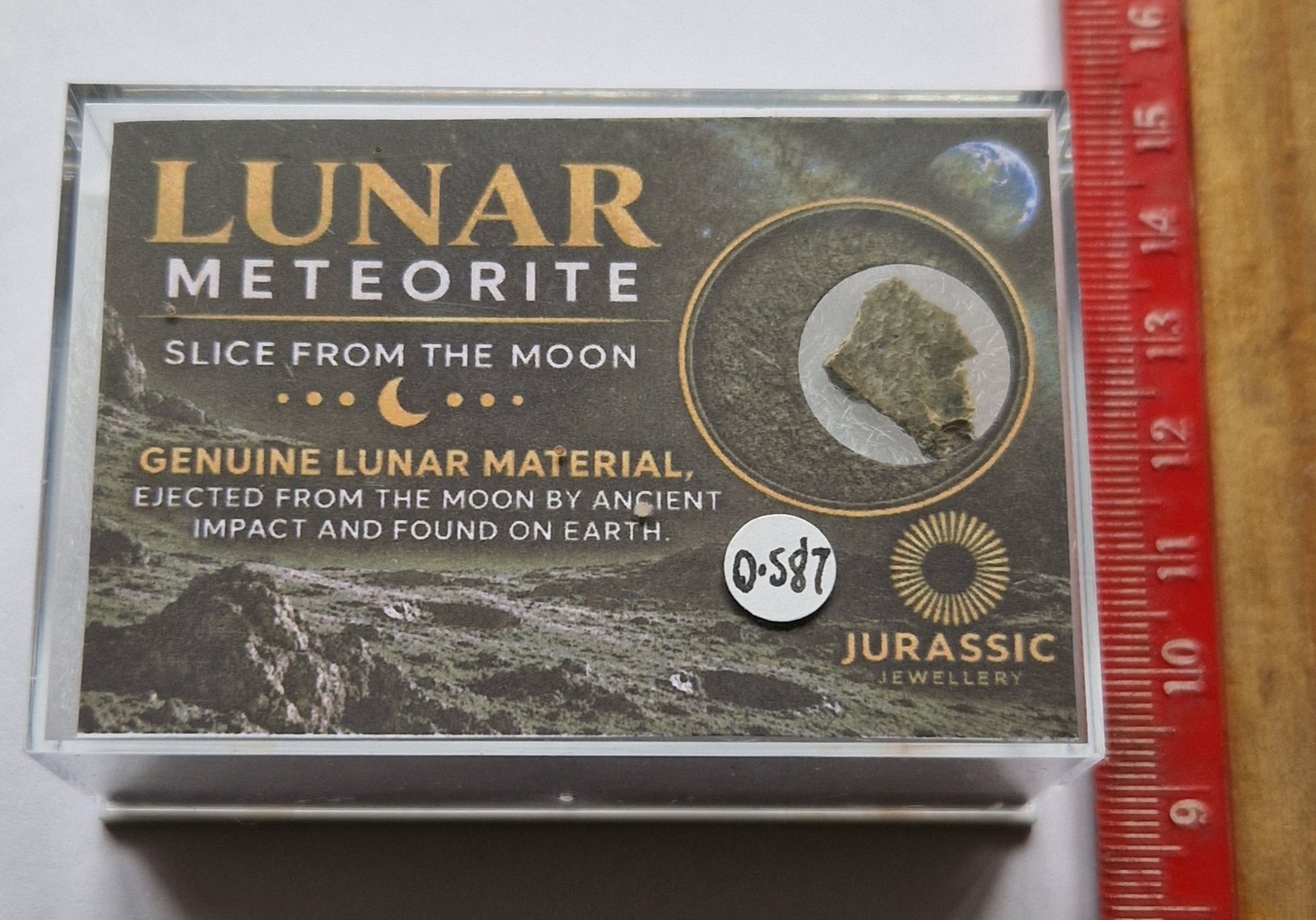 Genuine Moon Rock Fragment Lunar Meteorite NWA 16315  Boxed 0.419 Grams