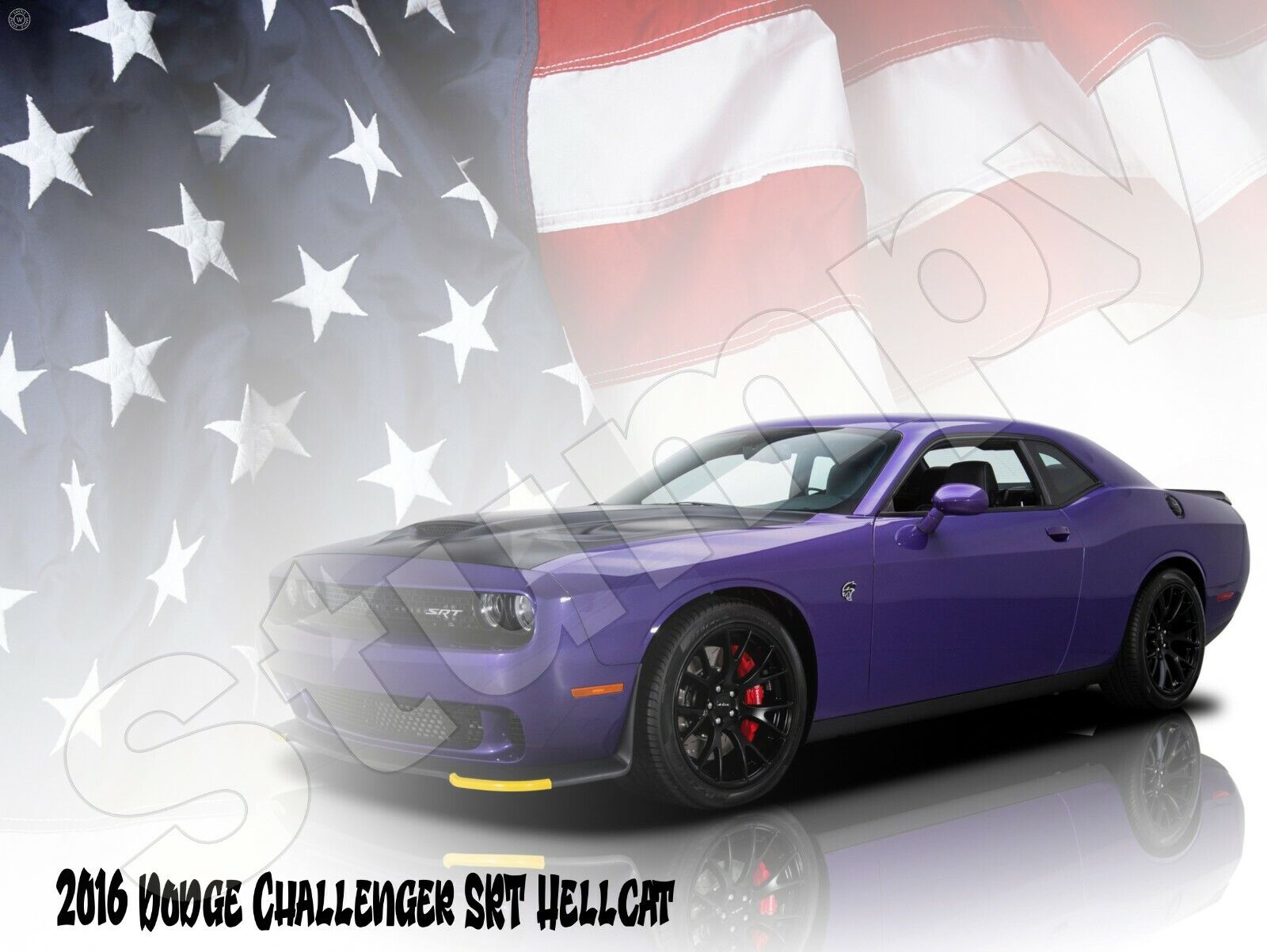 2016 Dodge Challenger SRT Hellcat  Metal Sign 9\