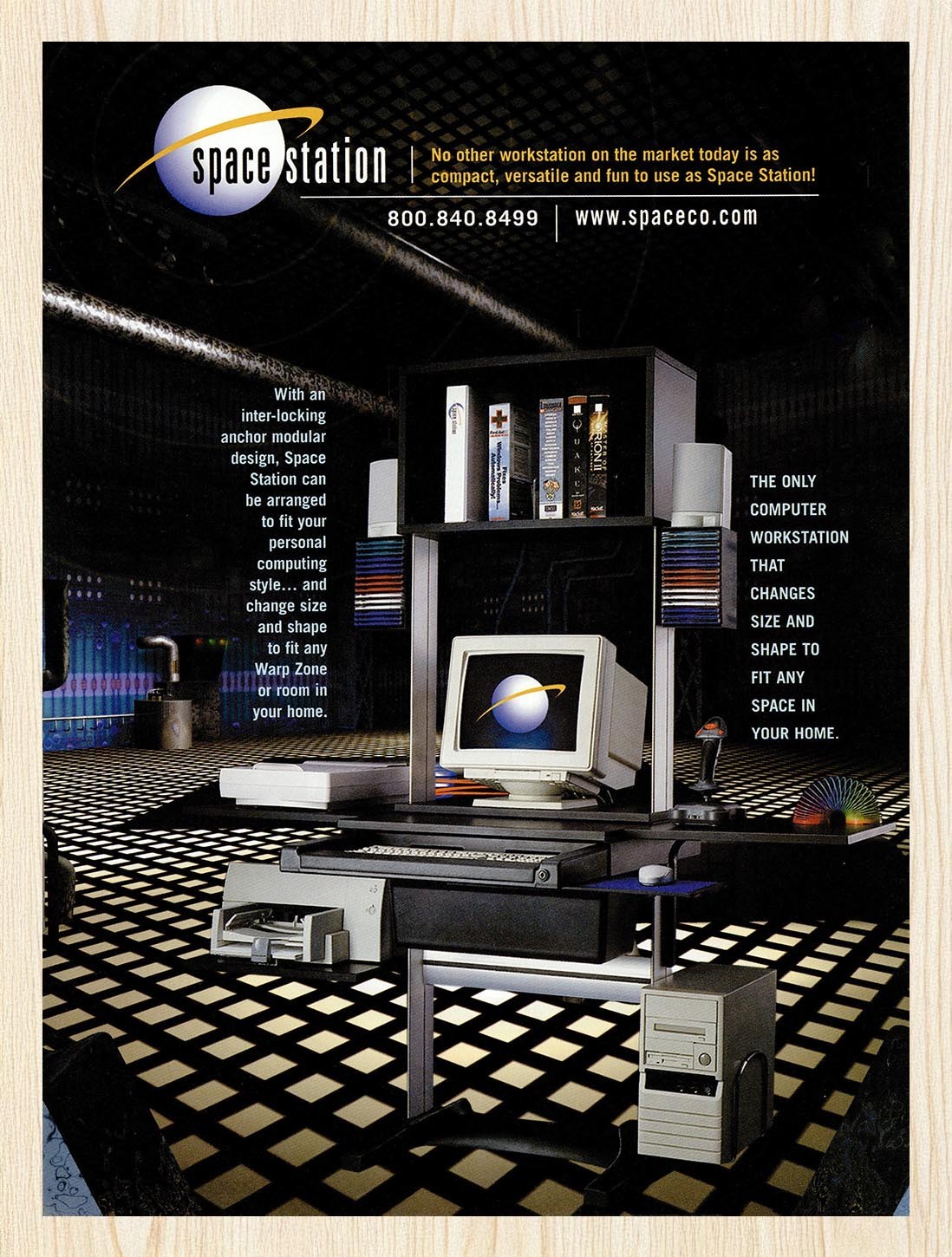 1999 Space Station Workstation PC Original Advertisement v1
