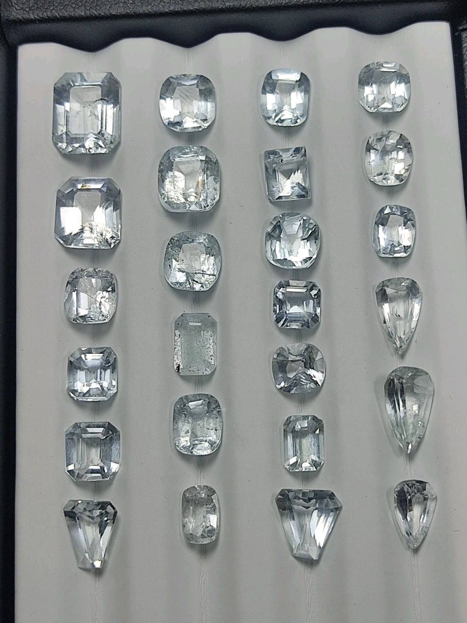 30 Ct Exquisite Natural Lot Of Aquamarine Loose Gemstones - Geometric Cut 