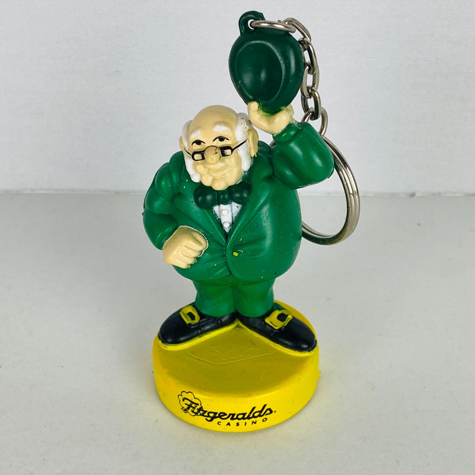 Fitzgeralds Casino Souvenir Keychain Mr O'lucky Mascot Leprechaun Collectible