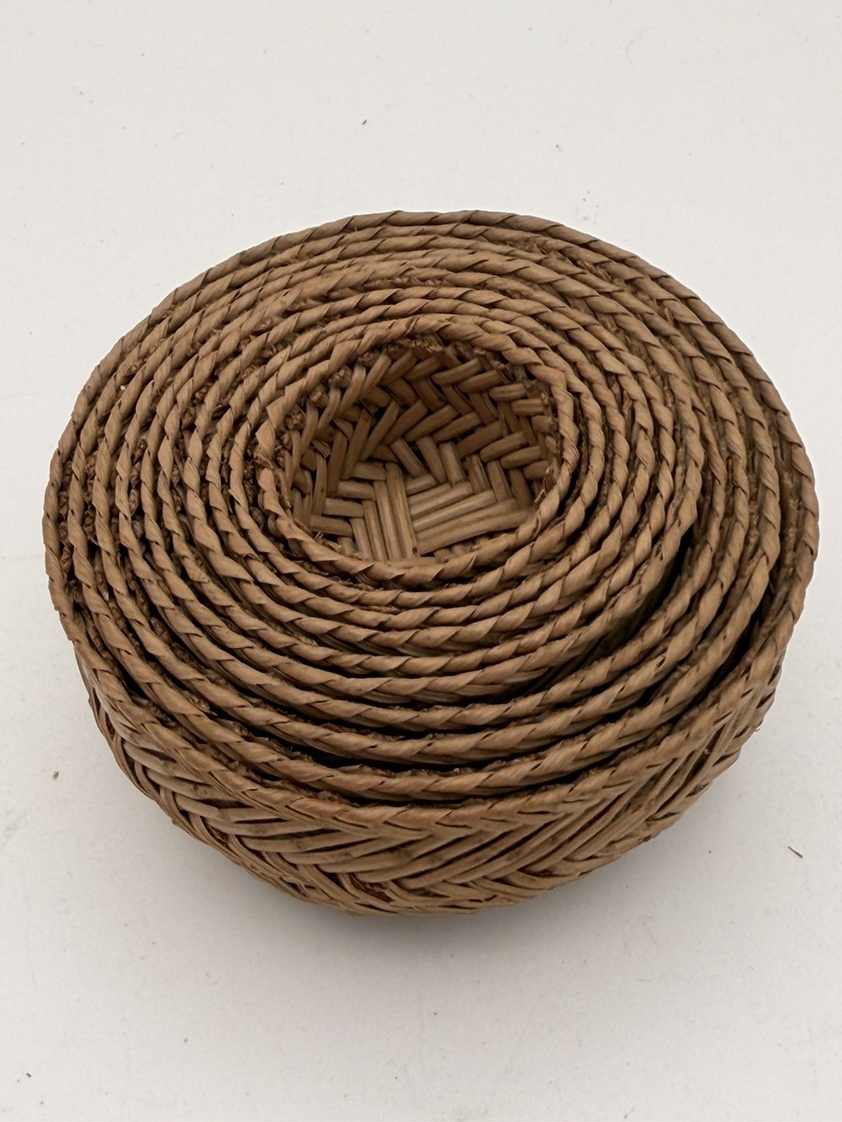 10 pc Miniature PINE NEEDLE Graduated NESTING BASKETS Vtg TARAHUMARA-1.25