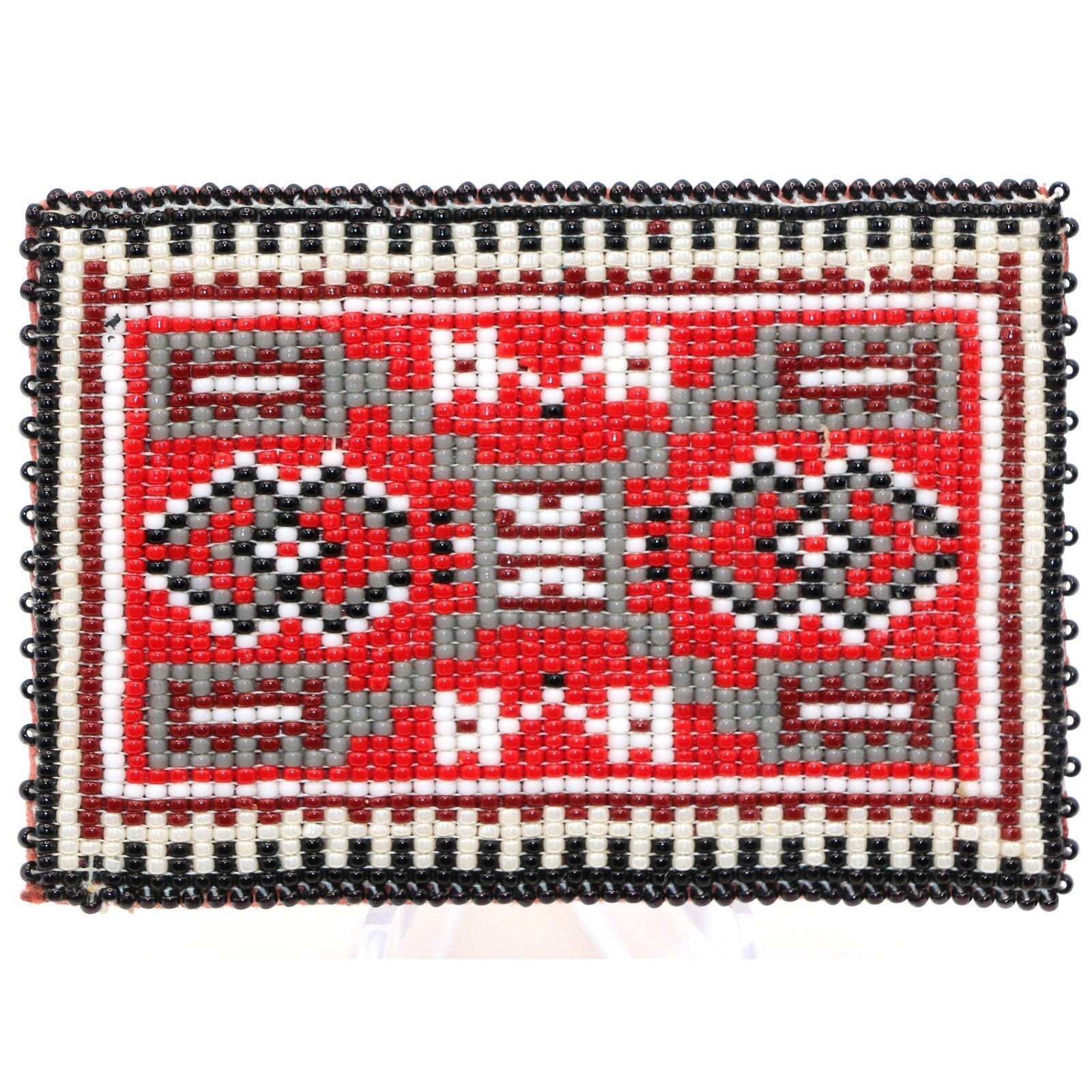 Vintage Navajo Beaded Belt Buckle Native American Southwestern Style 3