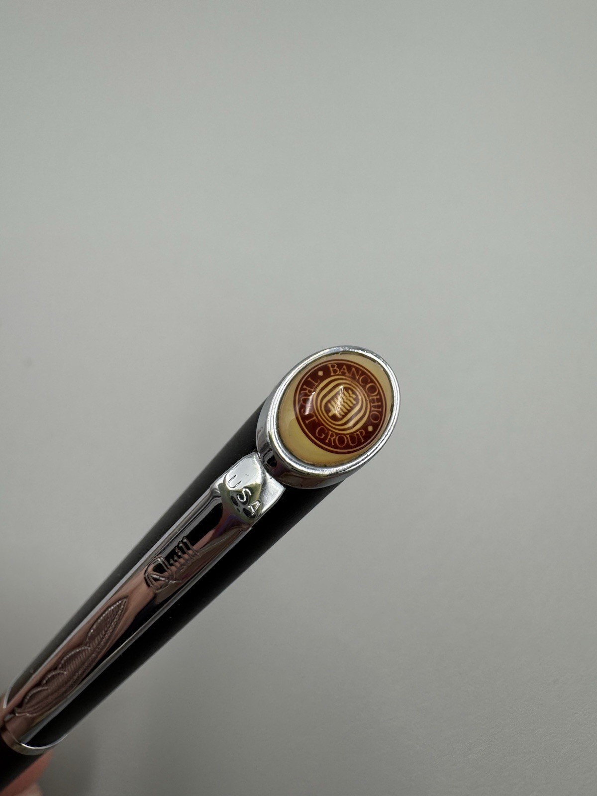 Vintage Quill Bubble Top Ballpoint Pen 1980’s Advertising Bancohio Trust Group