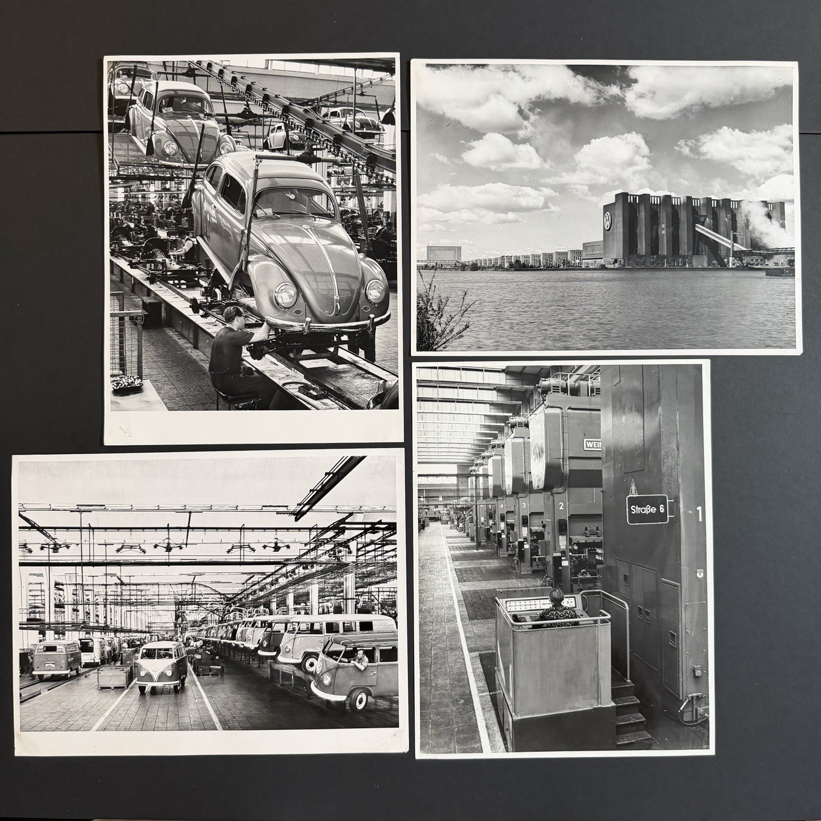 Vintage 1950s Volkswagen Factory Assembly Line Press Photos Beetle Transporter