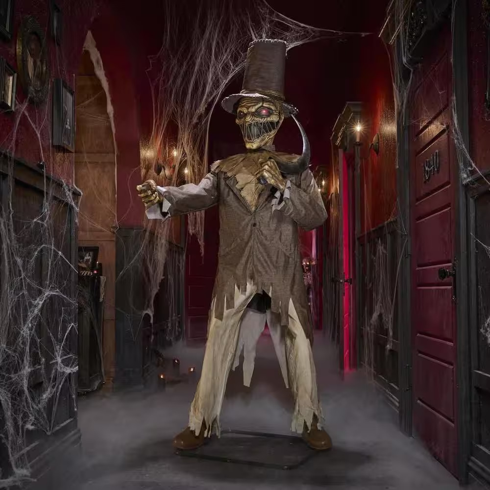 6.5 FT Animated Grave & Bones LED Soul Slasher Halloween Decoration
