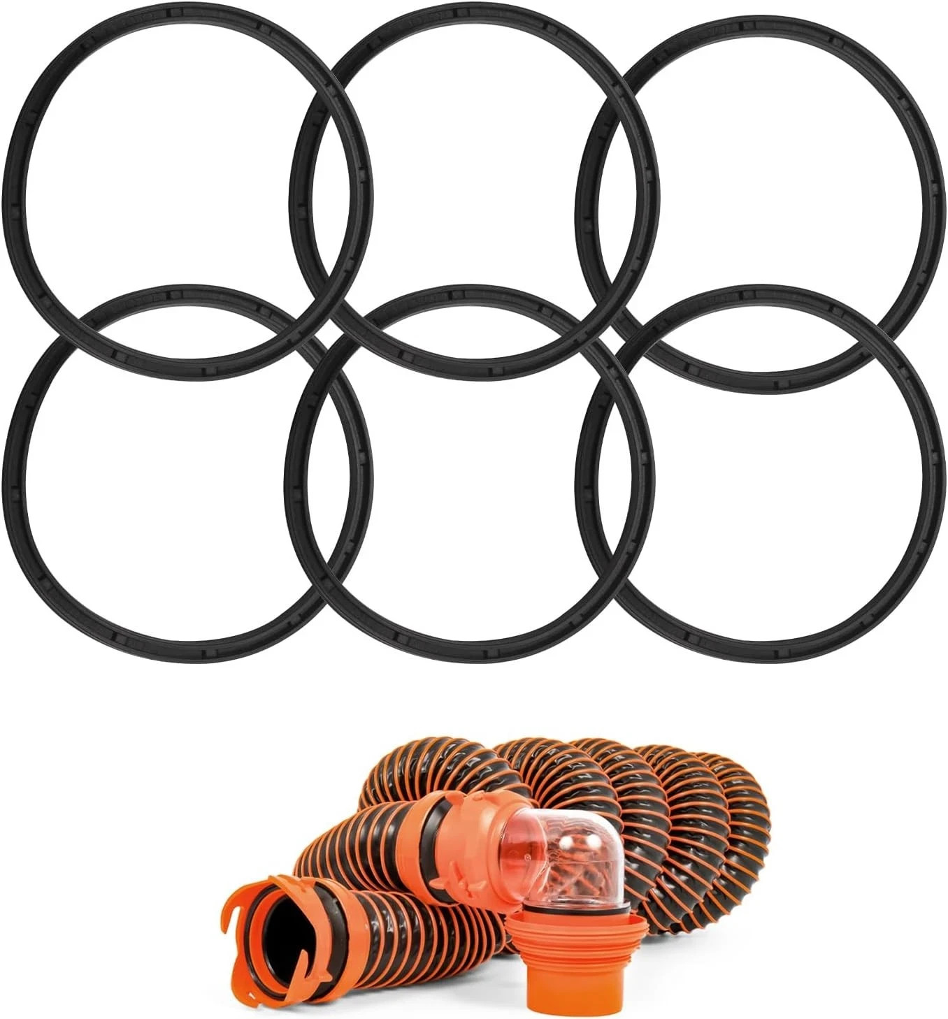 RV Sewer Hose Gaskets 39834 for Camco Sewer Hose Replacement Gasket(6 PCS),RV Se