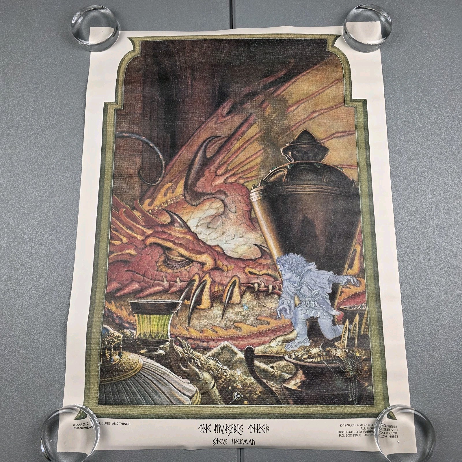 Lord of the Rings vintage 1976 Steve Hickman poster The Invisible Theif 