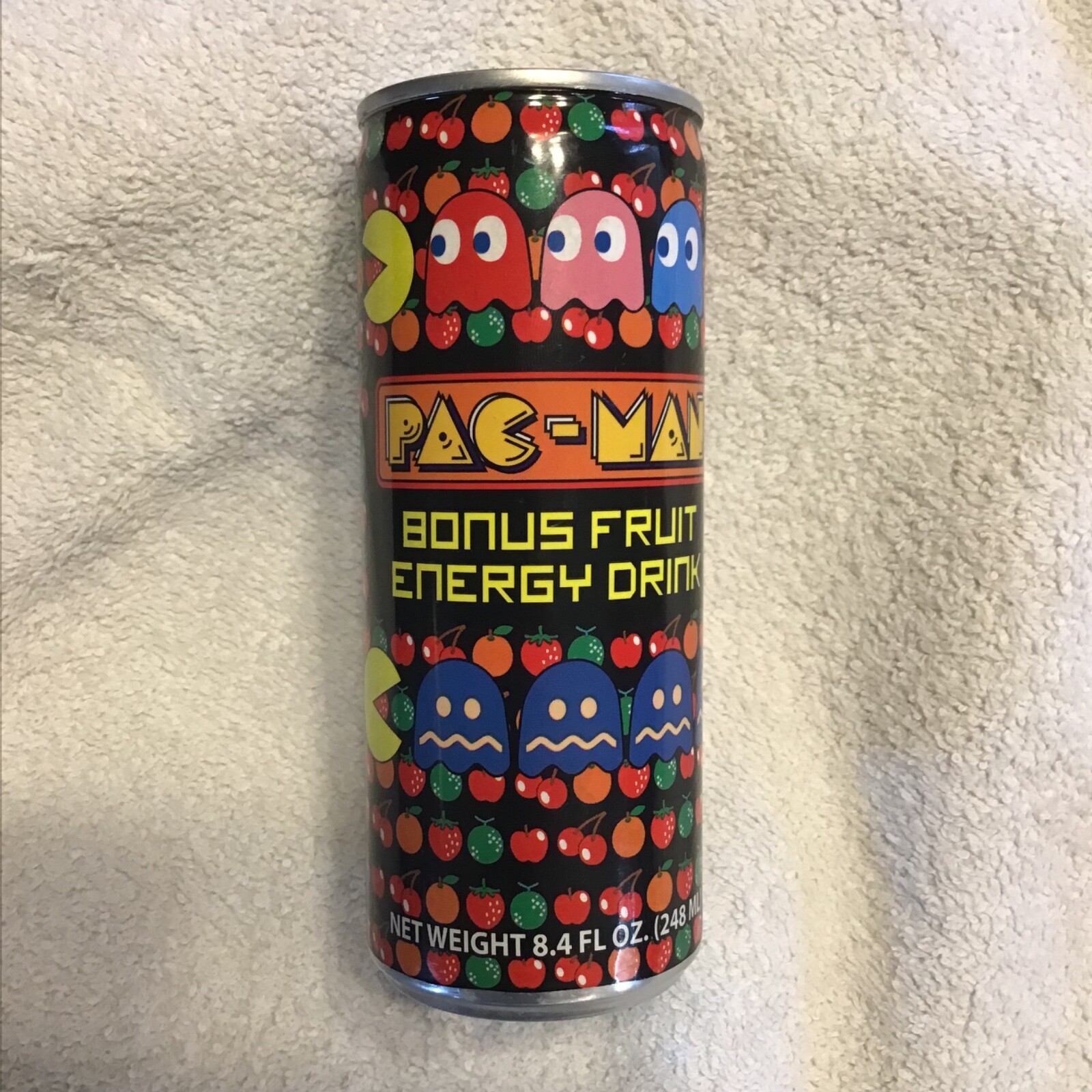 PAC-MAN BONUS FRUIT ENERGY DRINK - 2009 - Unopened - Expired