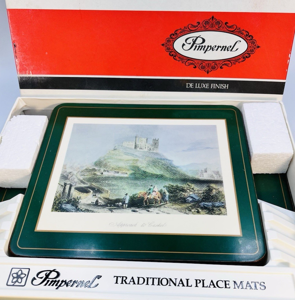 Set 8 Pimpernel Deluxe Placemats Cork Backed Eire Series 3 Ireland 6 + 2  NEW