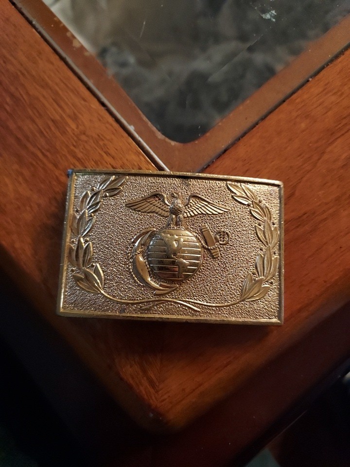 Vintage Post WW2 USMC Rare SNCO Dress Blues Belt Buckle. Great Shape
