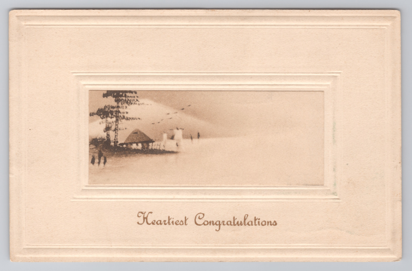 Postcard 1912 Heartiest Congratulations Greenville, Ohio