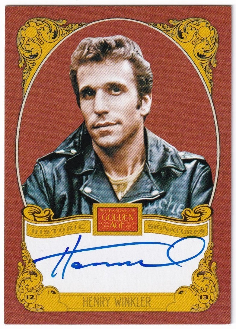 2013 Panini Golden Age Historic Signatures Henry Winkler Autograph Card #HNR
