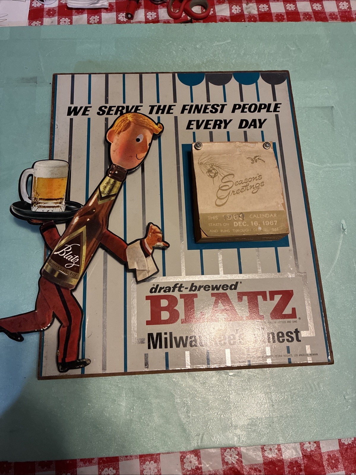 Blatz Milwaukee‘S Finest Bottle, Man Calendar ￼