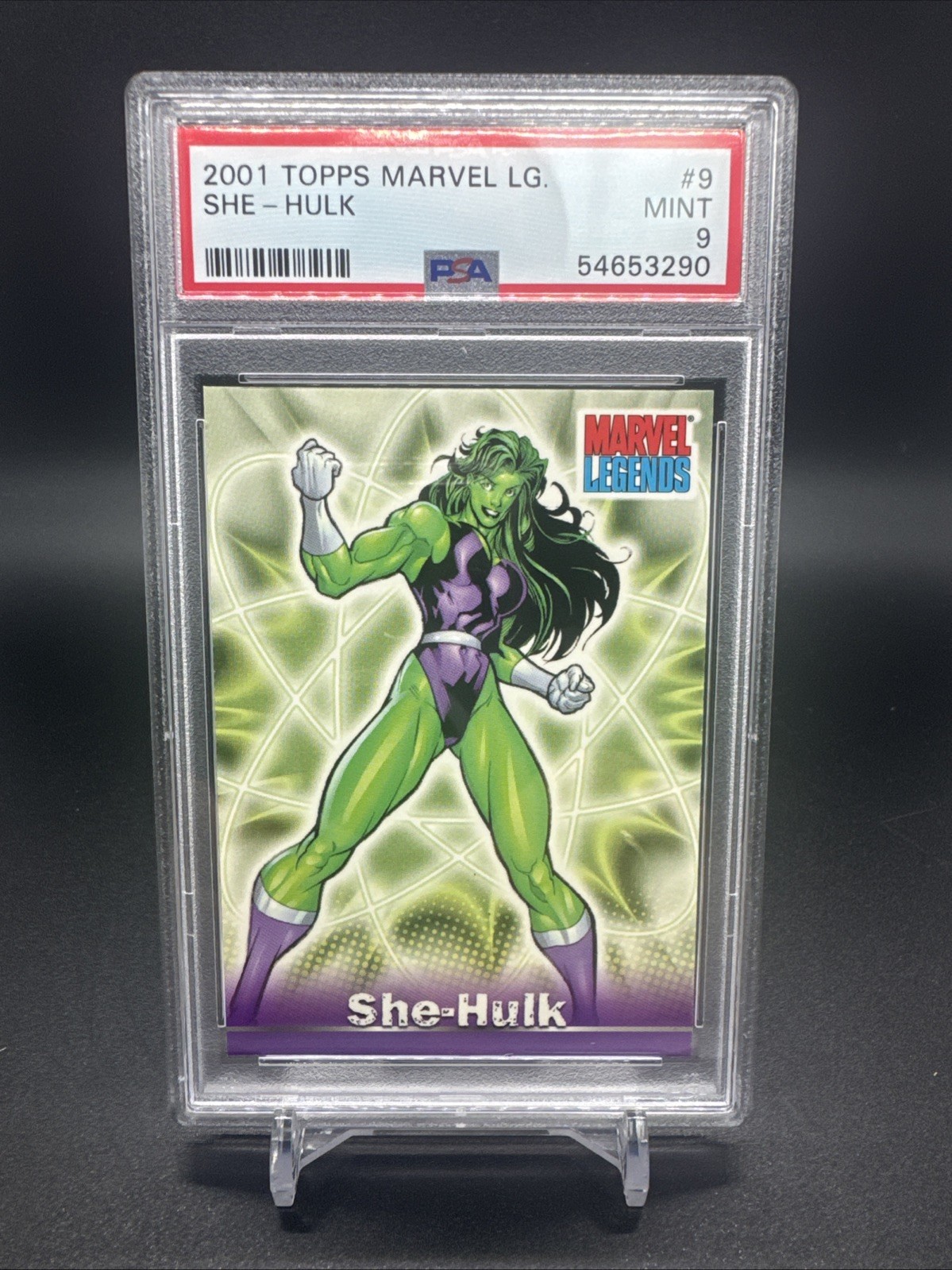 2001 Topps Marvel Legends #9 She-Hulk PSA Mint 9