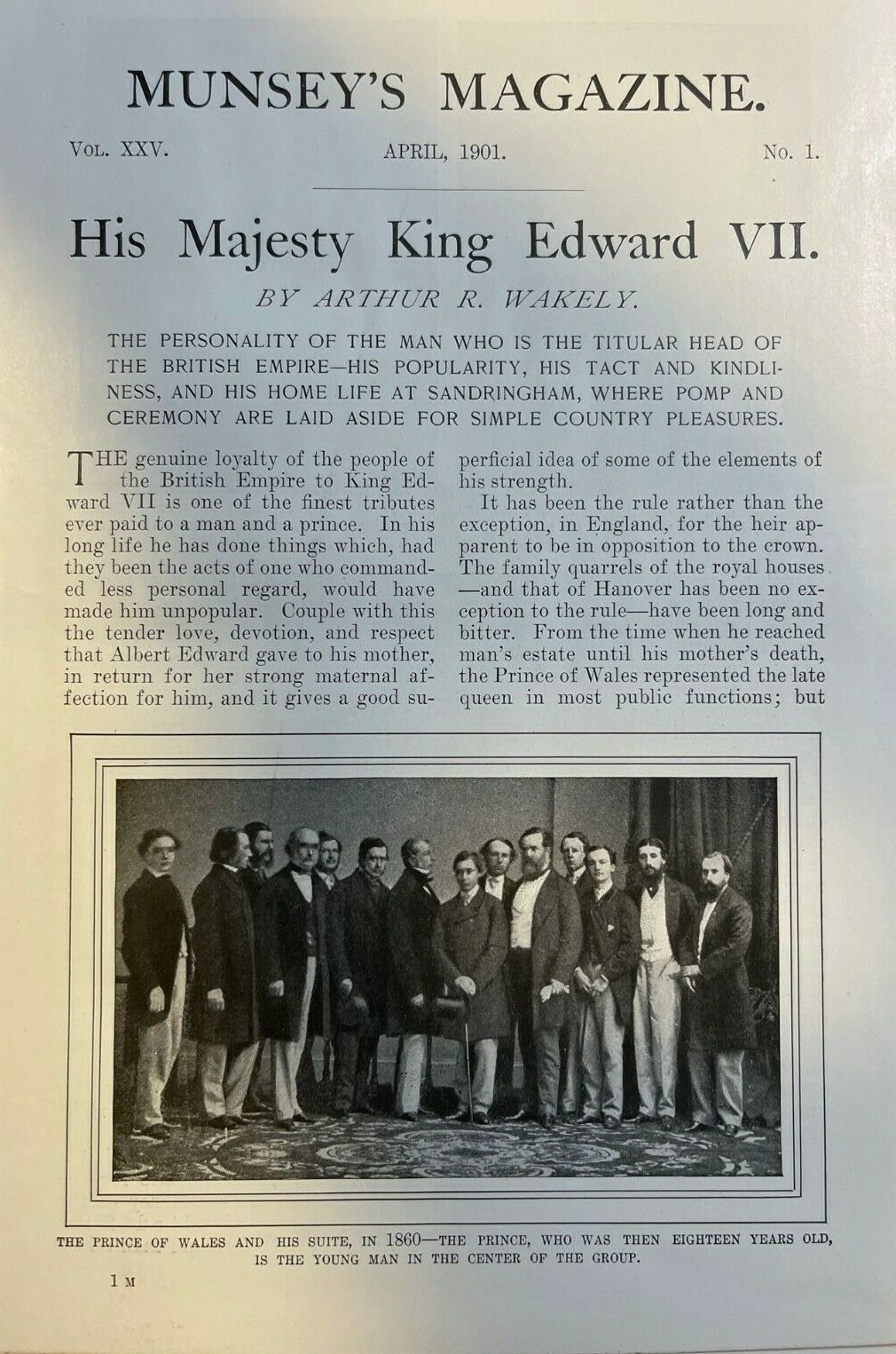 1901 King Edward VII of England illustrated
