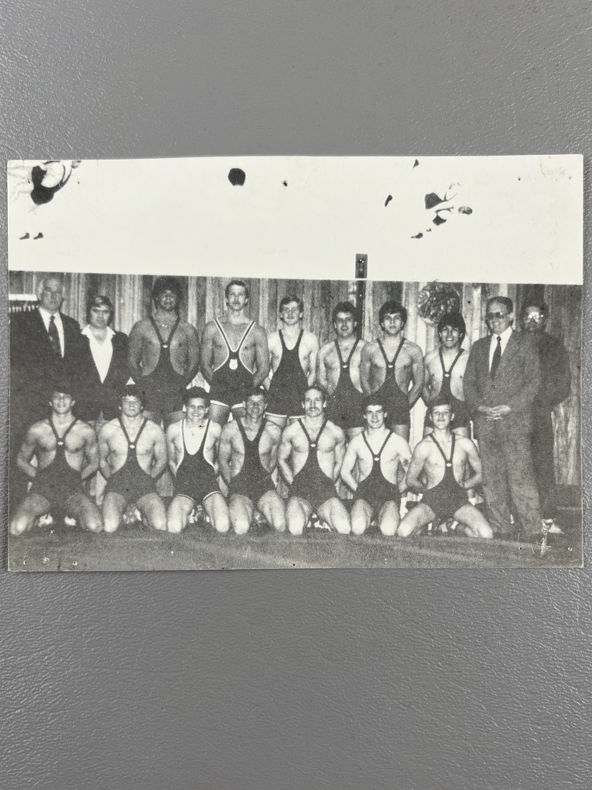 Vintage Dutch Wrestling Team Postcard Named Roster Netherlands Club 1980s ID\'d