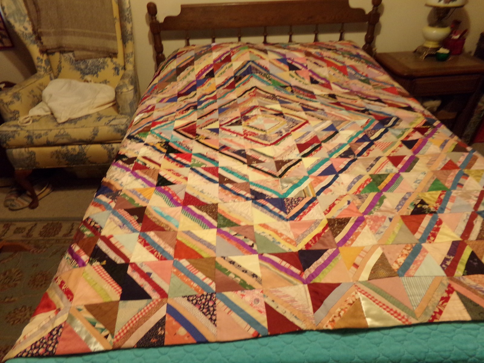 Antique Silk Quilt from New England