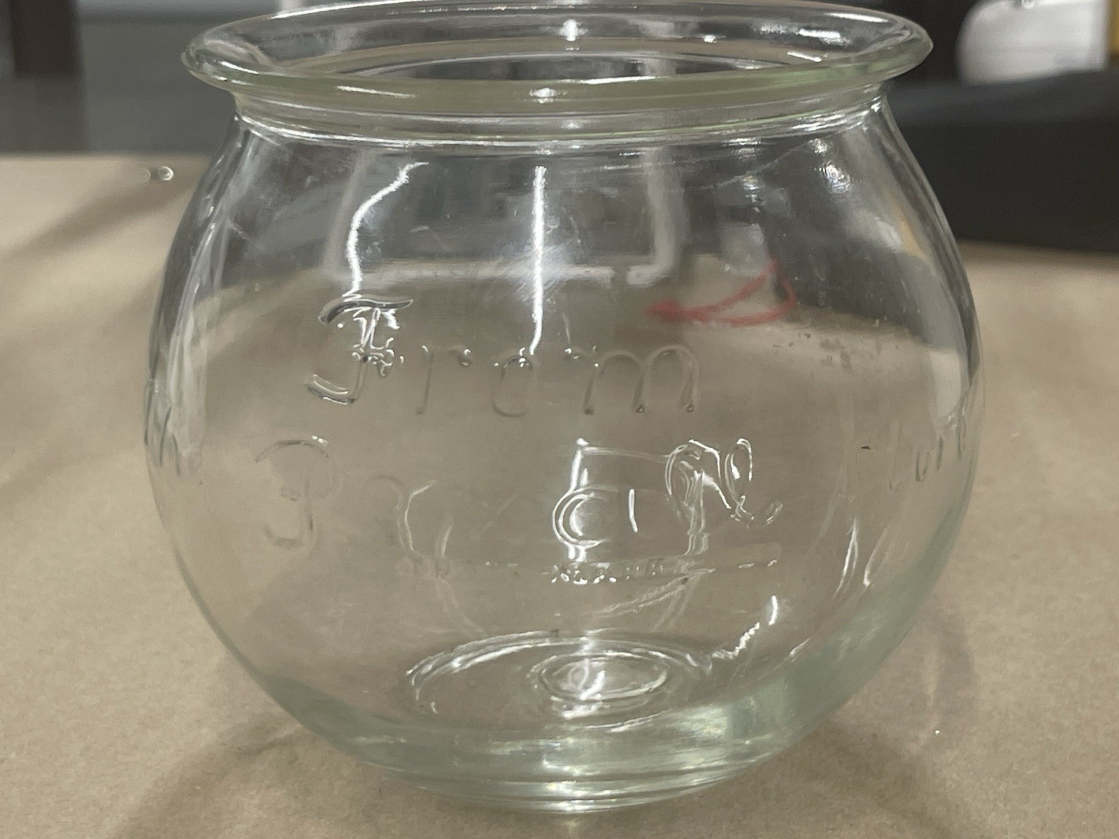 Antique NOS Rexall Store Glass Leech/Goldfish Bowl Display Recreated Drugstore