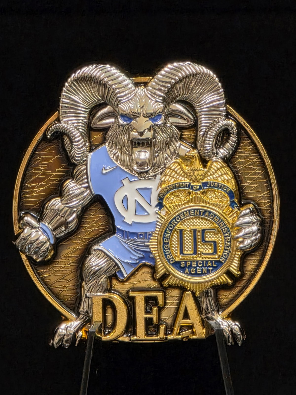 LIMITED GREENSBORO DEA GROUP 64💥CHALLENGE COIN💥TARHEEL RAM🔥DELTA DESIGN 