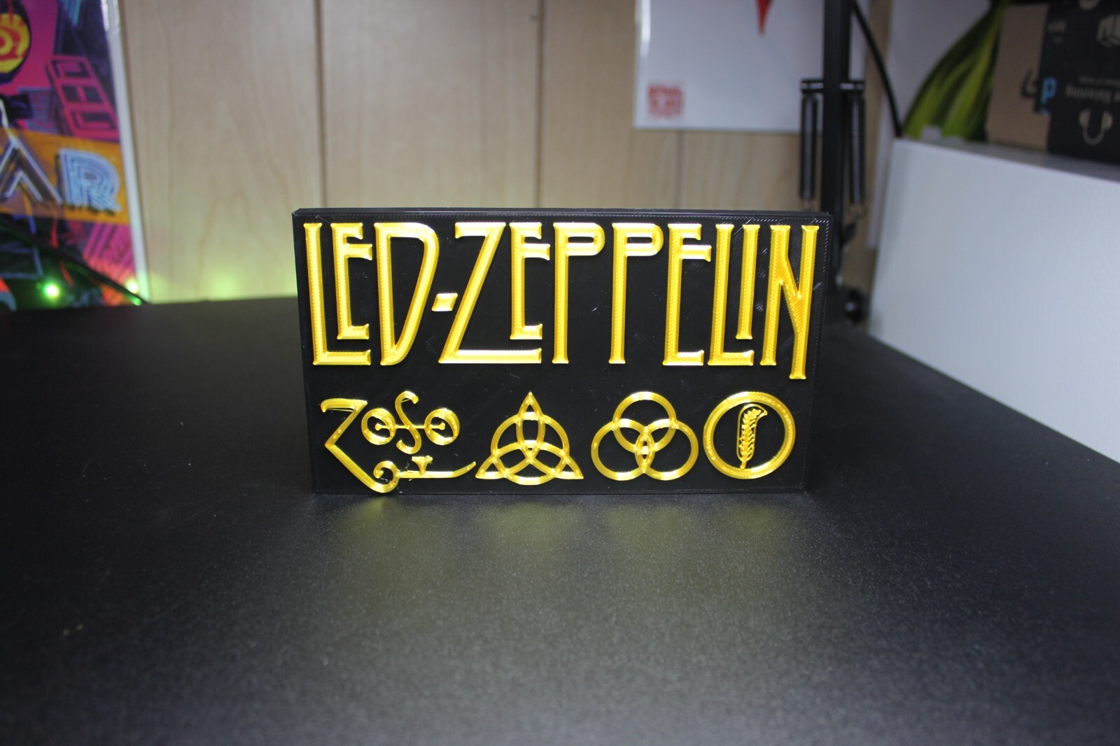 Led Zeppelin 3D printed Logo Sign Wall Desk Shelf Art