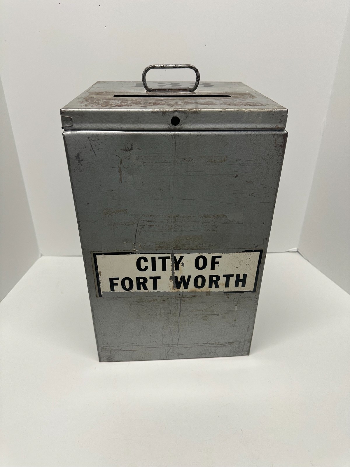 Vintage Metal Ballot Box, City of Fort Worth, # 133 medium size