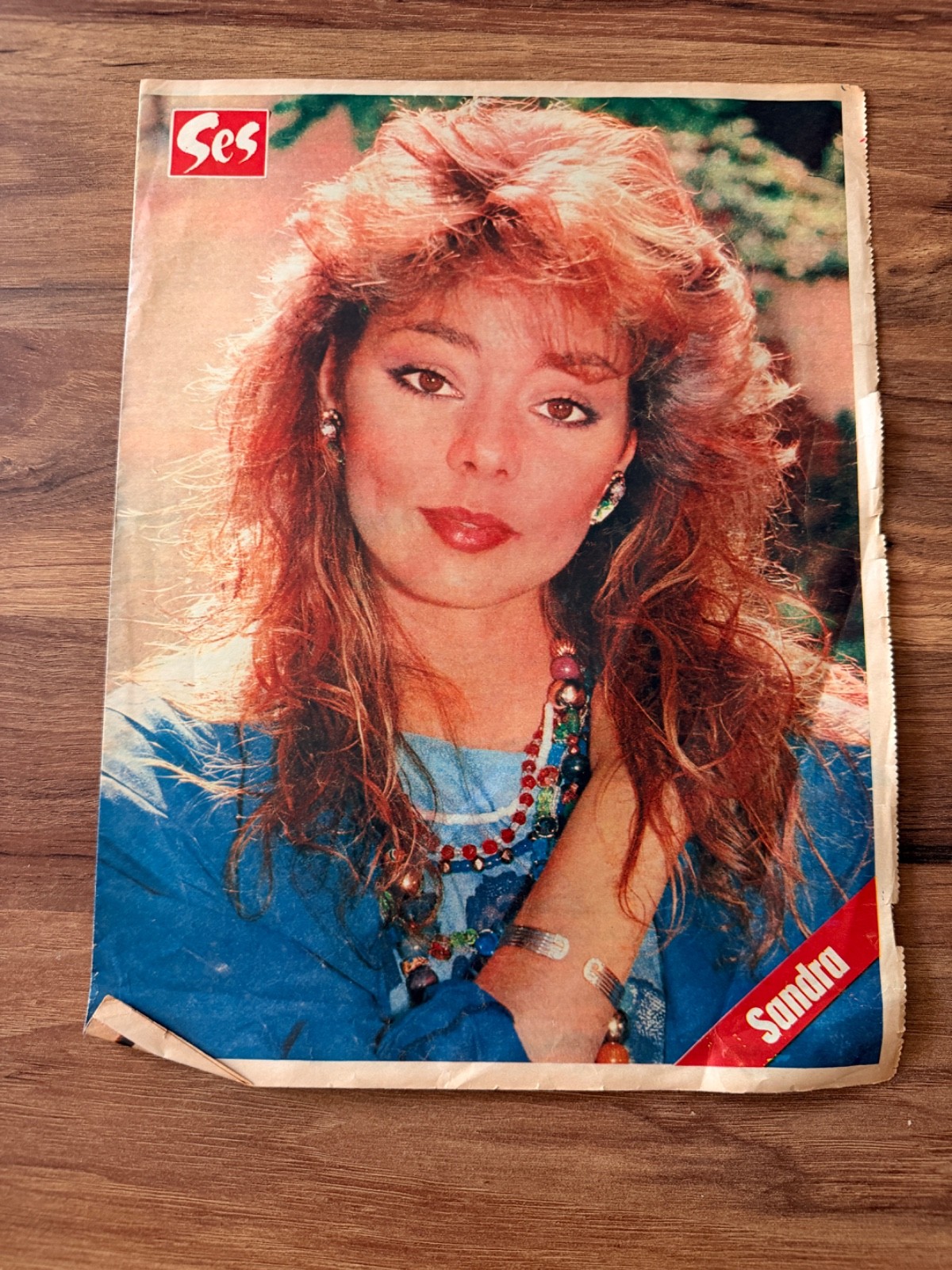 Sandra Vintage Turkish SES Magazine Poster 80s Pop Maria Magdalena Rare