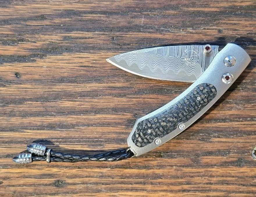 William Henry Monarch B05 Limited Ed  #208/250 Damascus, Spinel Button Lock