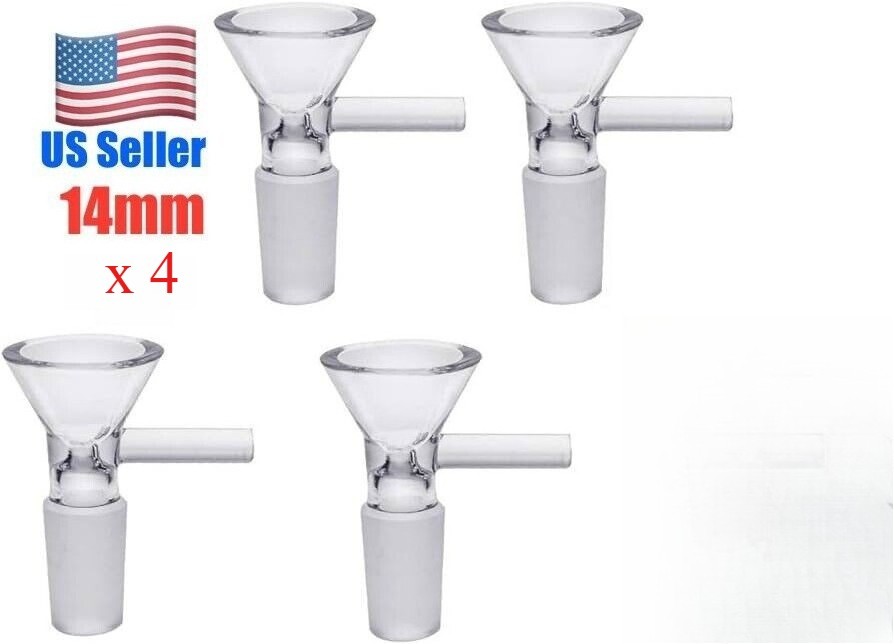 4x14mm Male Glass Bowl For Water Pipe Hookah Bong Replacement Head HIGH QUALITY
