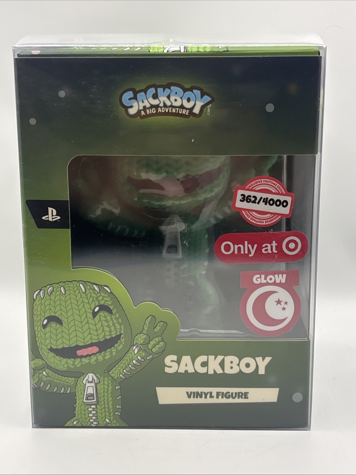 YouTooz Sackboy Glow-in-the Dark Vinyl Figure Statue Official Sony Exclusive