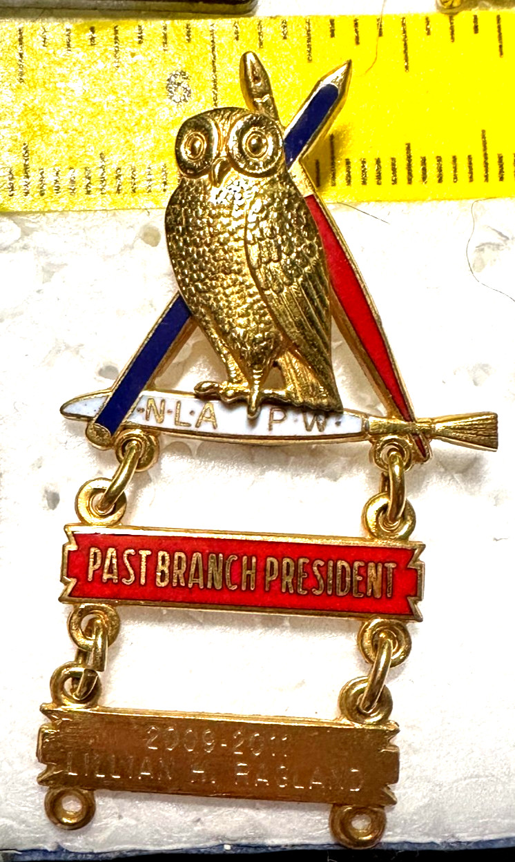 Vintage 2009-11 National League of American Pen Women (NLAPW) 14kt GF Brooch Pin