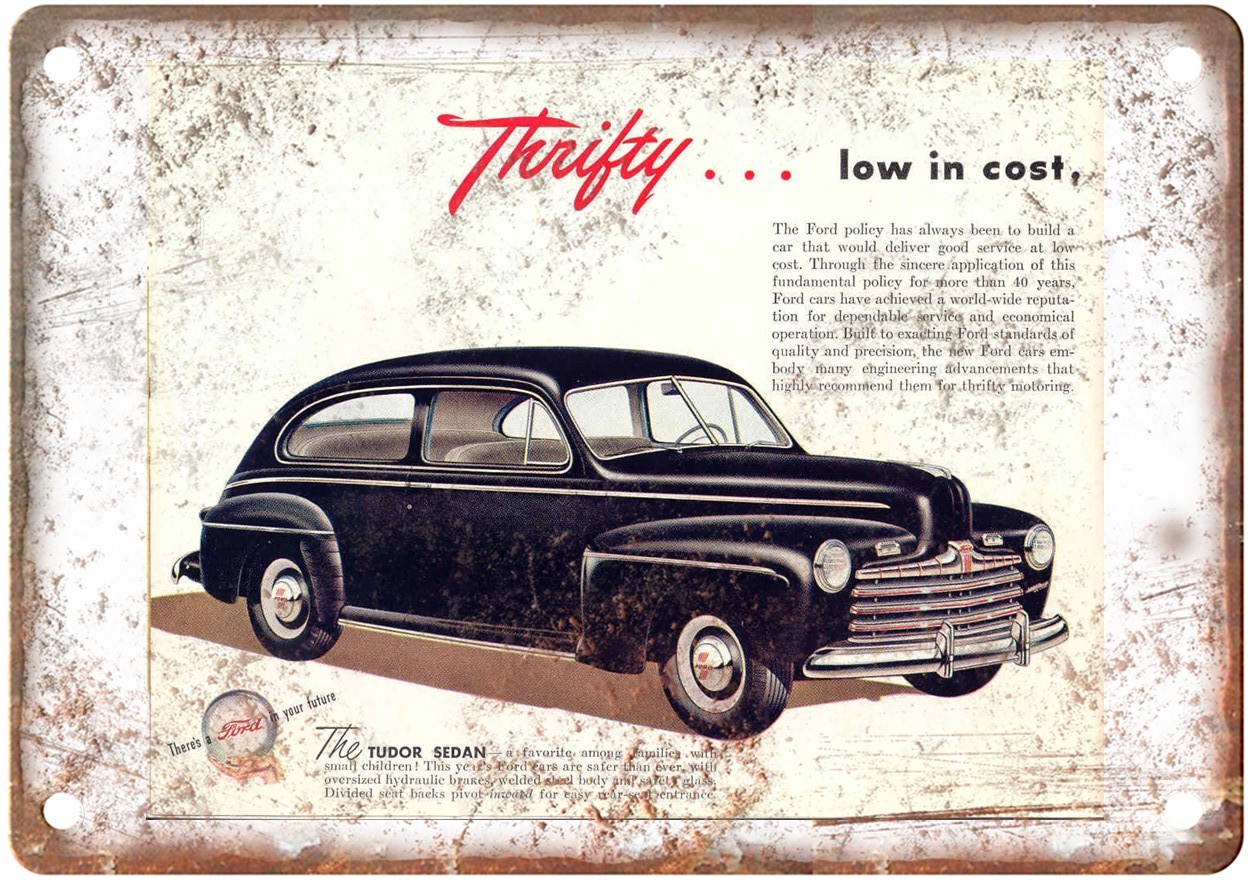 1946 Ford Vintage Automobile Advertising Retro Look Metal Sign AN2141