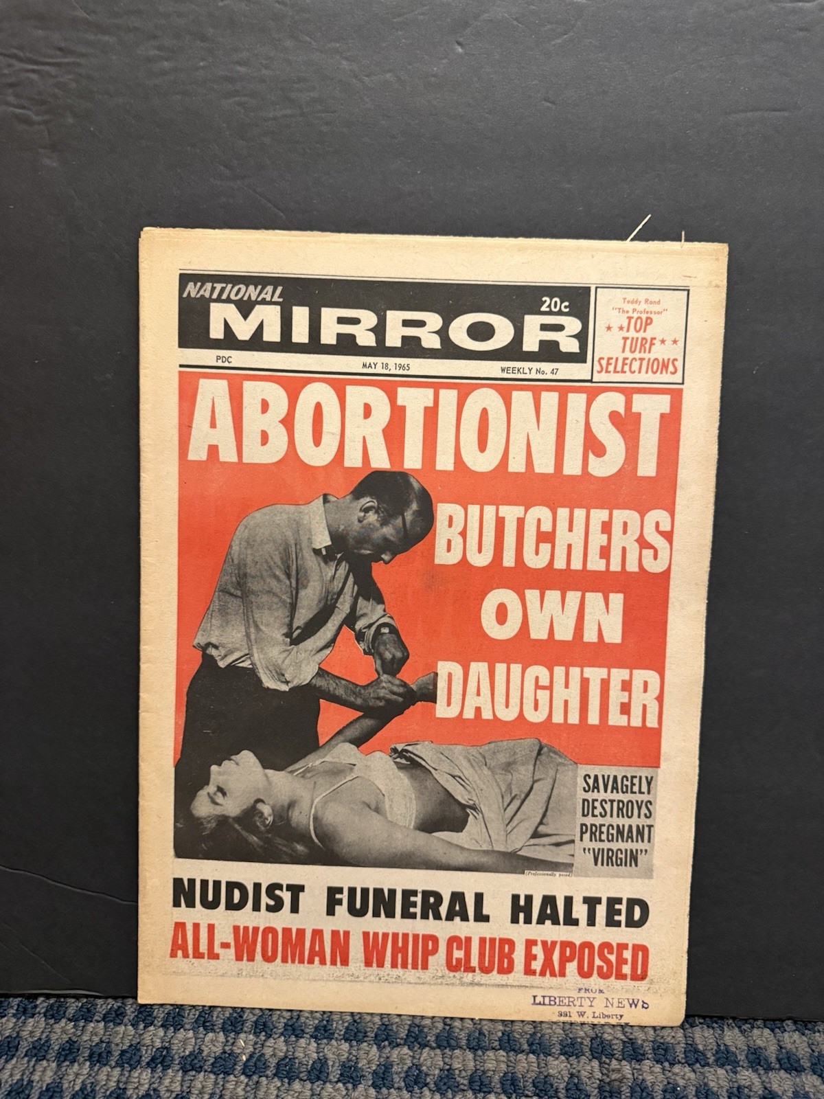 1965 National Mirror Newspaper, All Woman Whip Club Exposed  (10S)