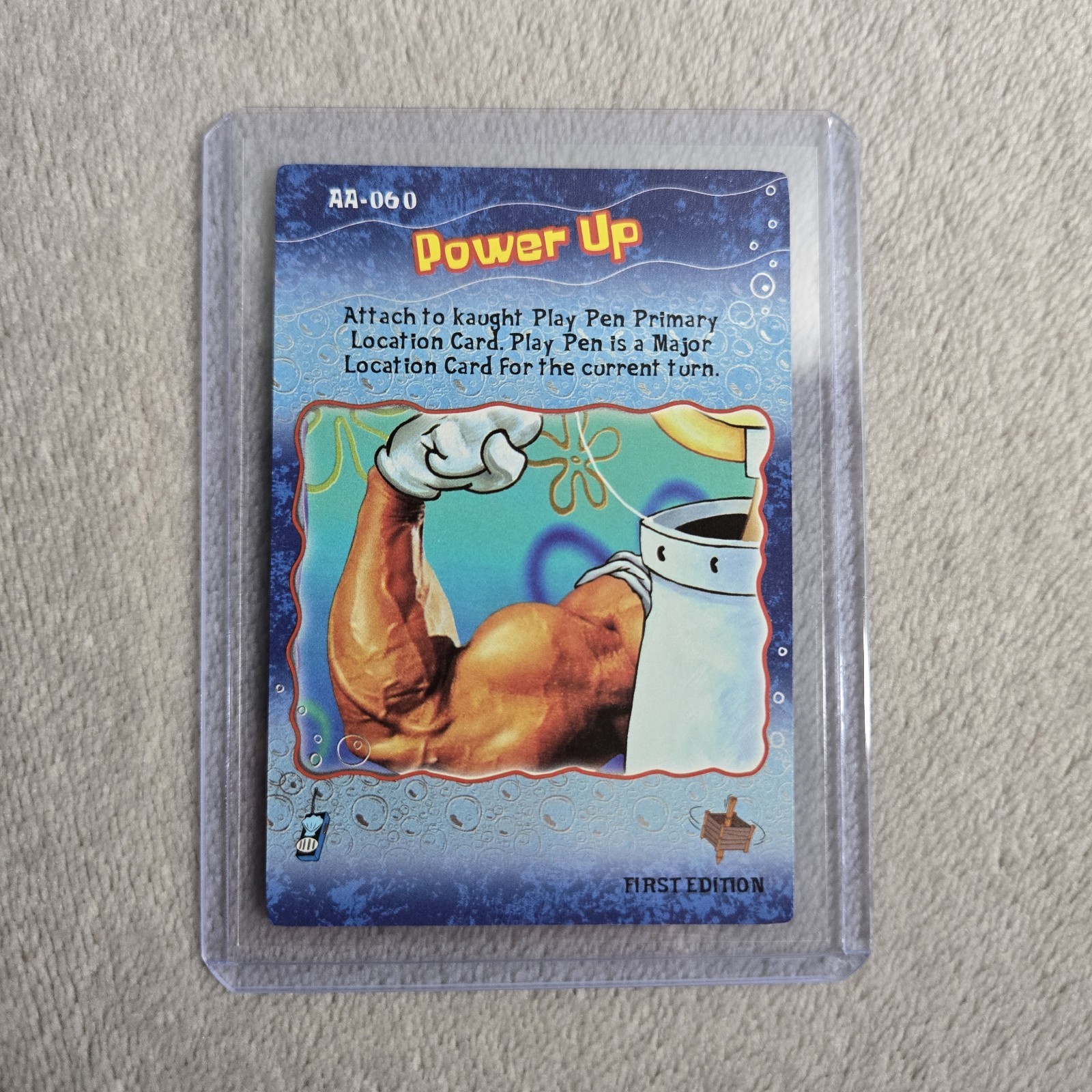 2003 Upper Deck SpongeBob Aquatic Amigos Power Up Super Rare Holo Foil AA-060