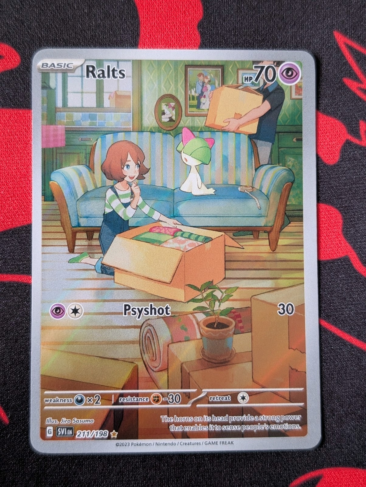Pokémon TCG Ralts 211/198 SV01 Scarlet & Violet Illustration Rare Holo EN 2023