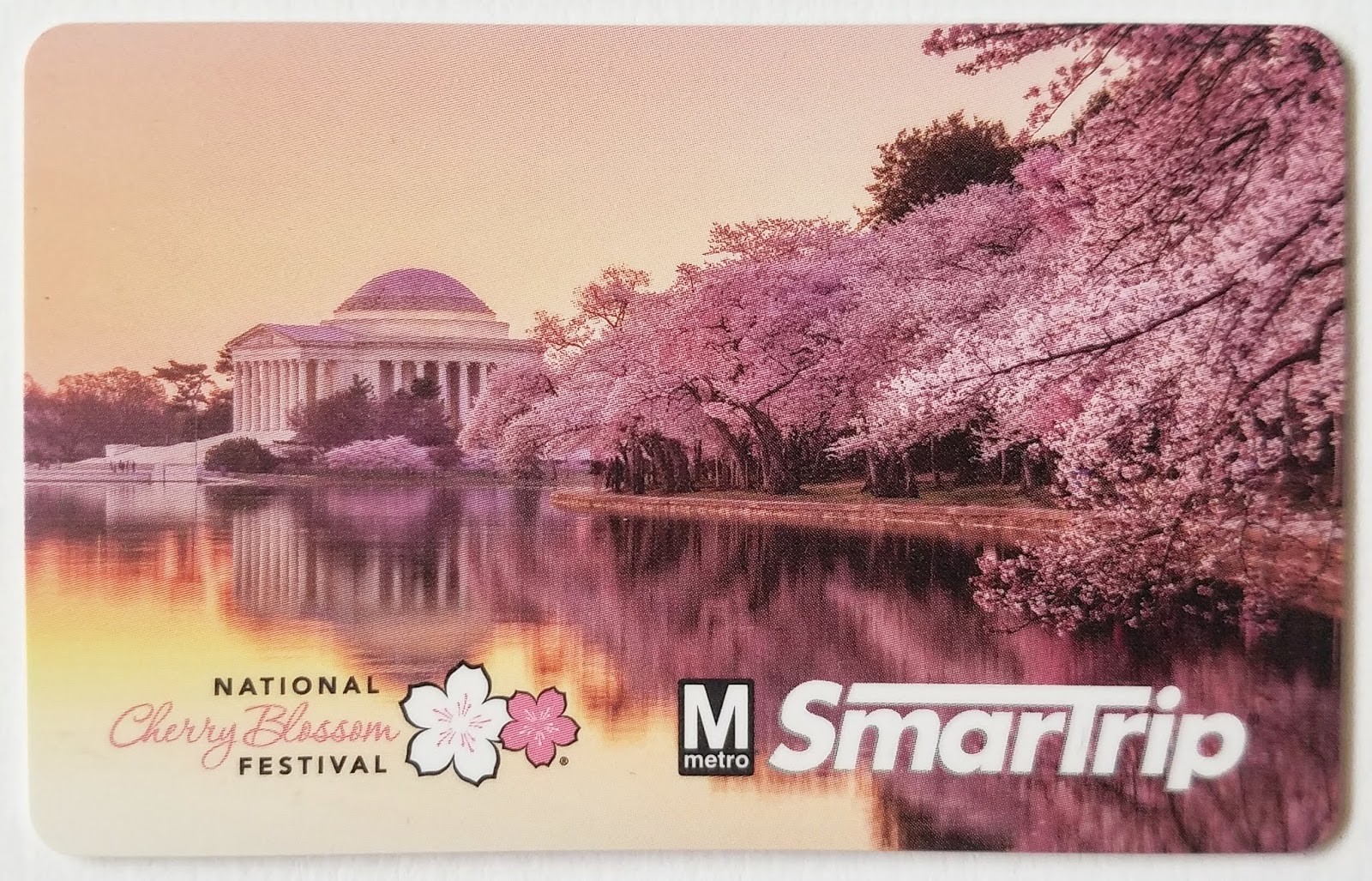 2018 National Cherry Blossom Festival Smartrip Card Washington DC Metro - WMATA