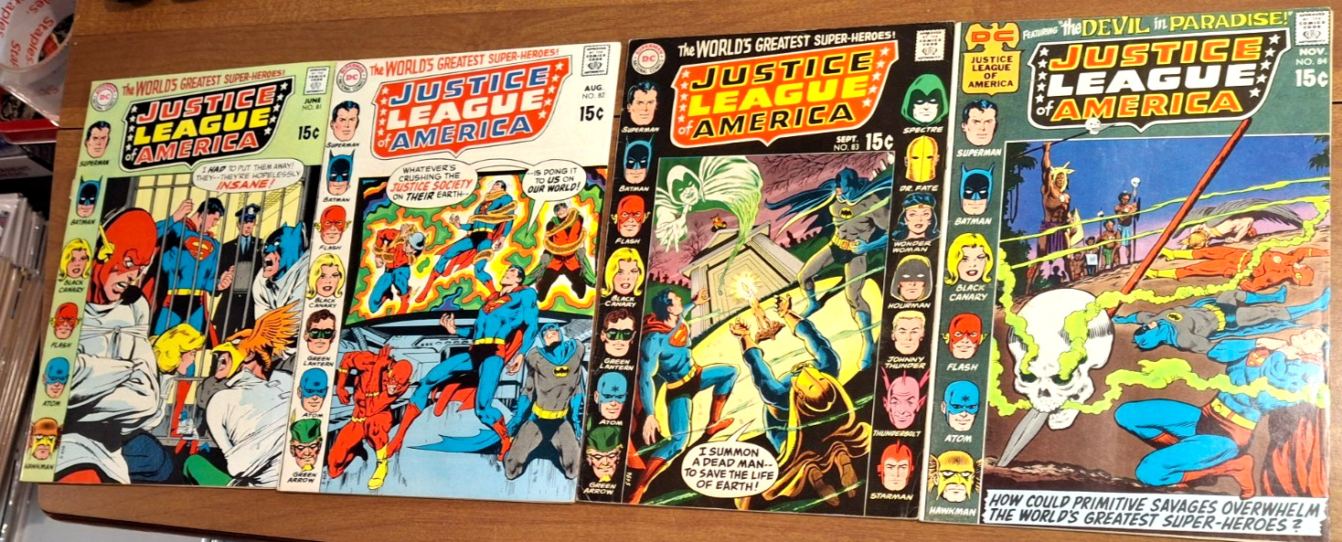 JUSTICE LEAGUE #81 82 83 84 (70) 1ST SA BATMAN N ADAMS D DILLIAN D O\'NEIL