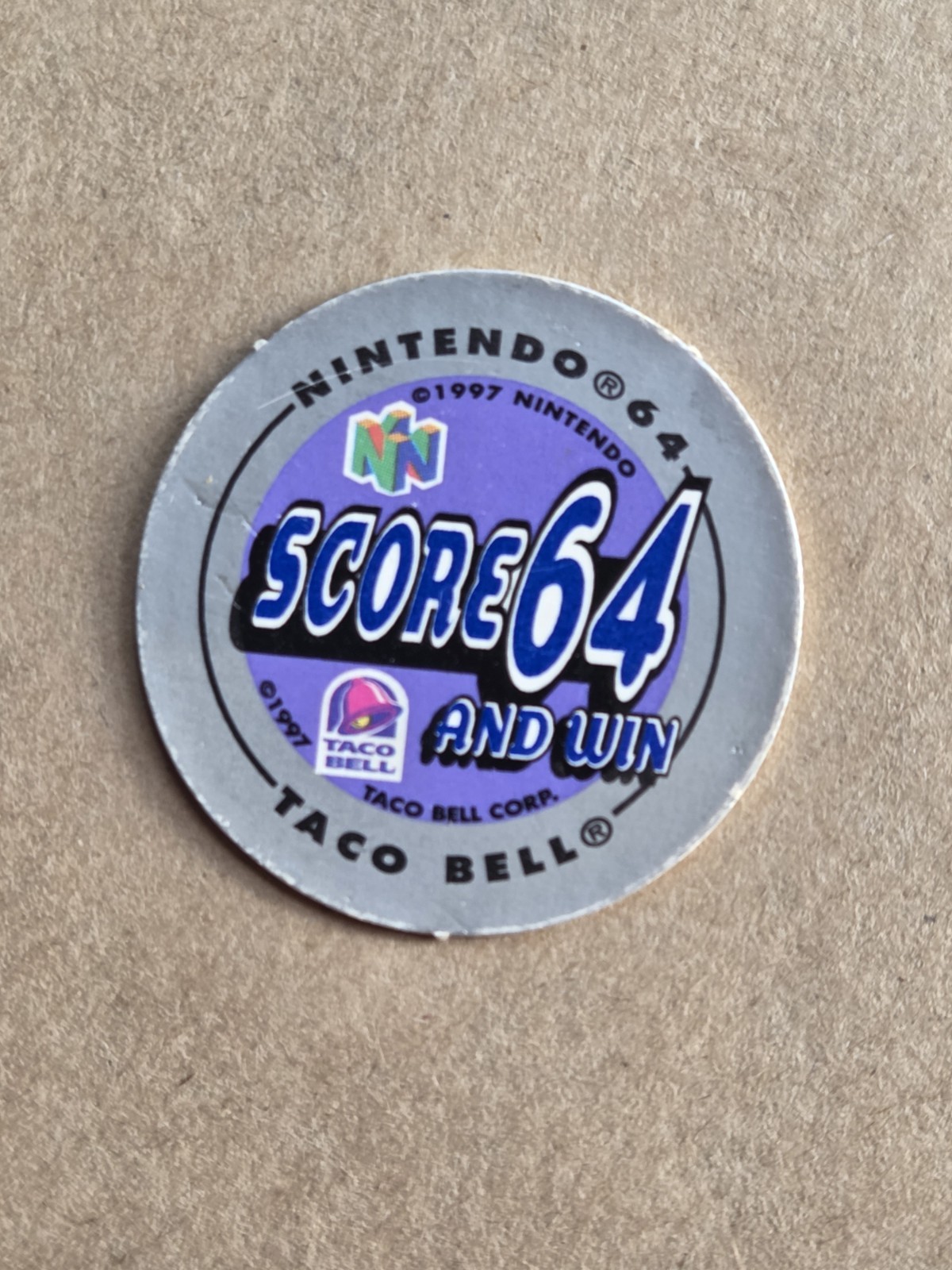 Rare 1997 N64 Taco Bell Score 64 & Win Token #11 Fulgore Killer Instinct