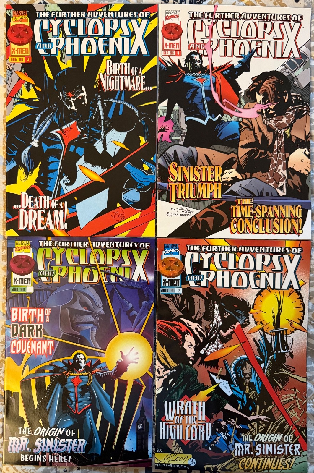 FURTHER ADVENTURES OF CYCLOPS AND PHOENIX #1-4 Set NM Origin of Mr. Sinister MCU