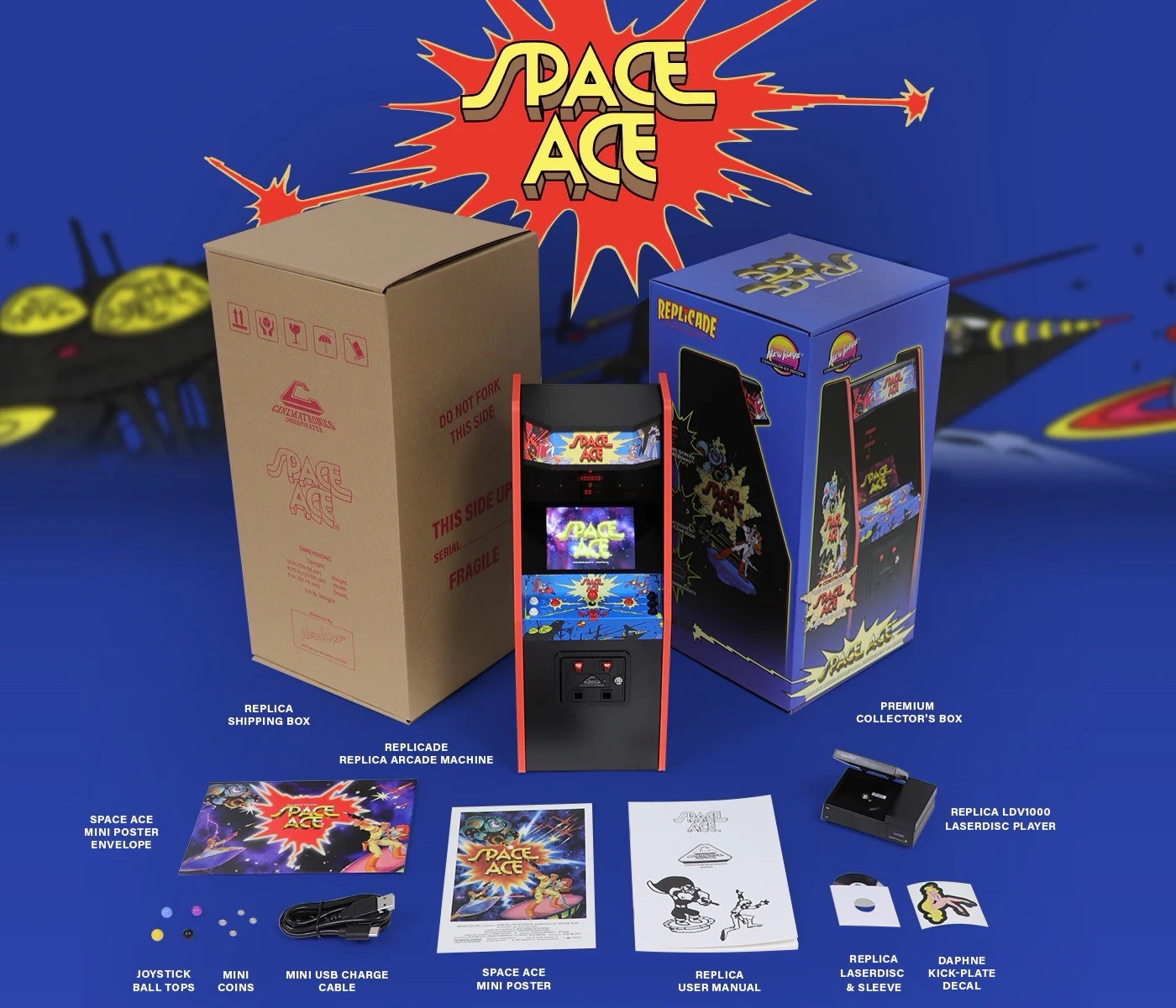 Replicade - SPACE ACE -  Arcade Red Conversion Kit  Edition-   1/6 Scale New