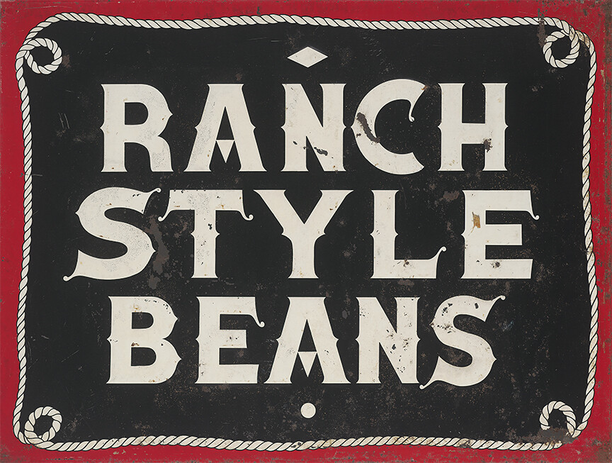 RANCH STYLE BEANS ADVERTISING SIGN