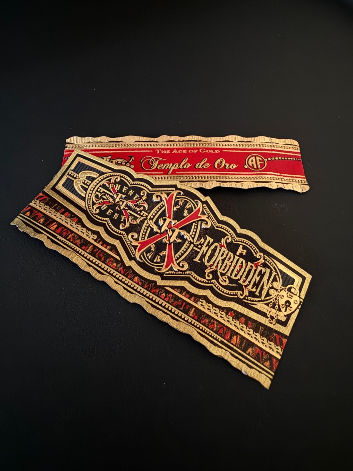 ARTURO FUENTE OPUS X OPUSX FORBIDDEN X TEMPLO de ORO Cigar Band Framed Display
