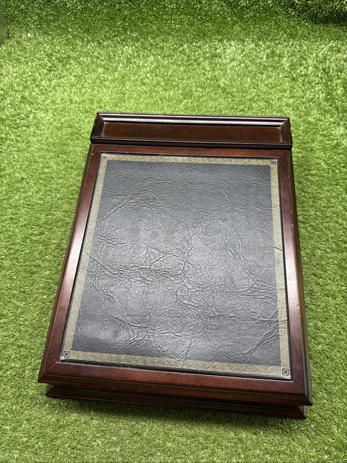 The Bombay Company Mahogany Wood Letter Document Storage Box Organizer 2000 S2