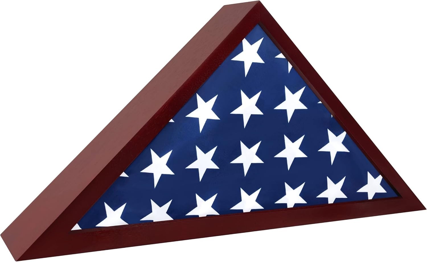 5\'x9.5\' American Veteran Burial Flag Display Case Solid Wood Shadow Box
