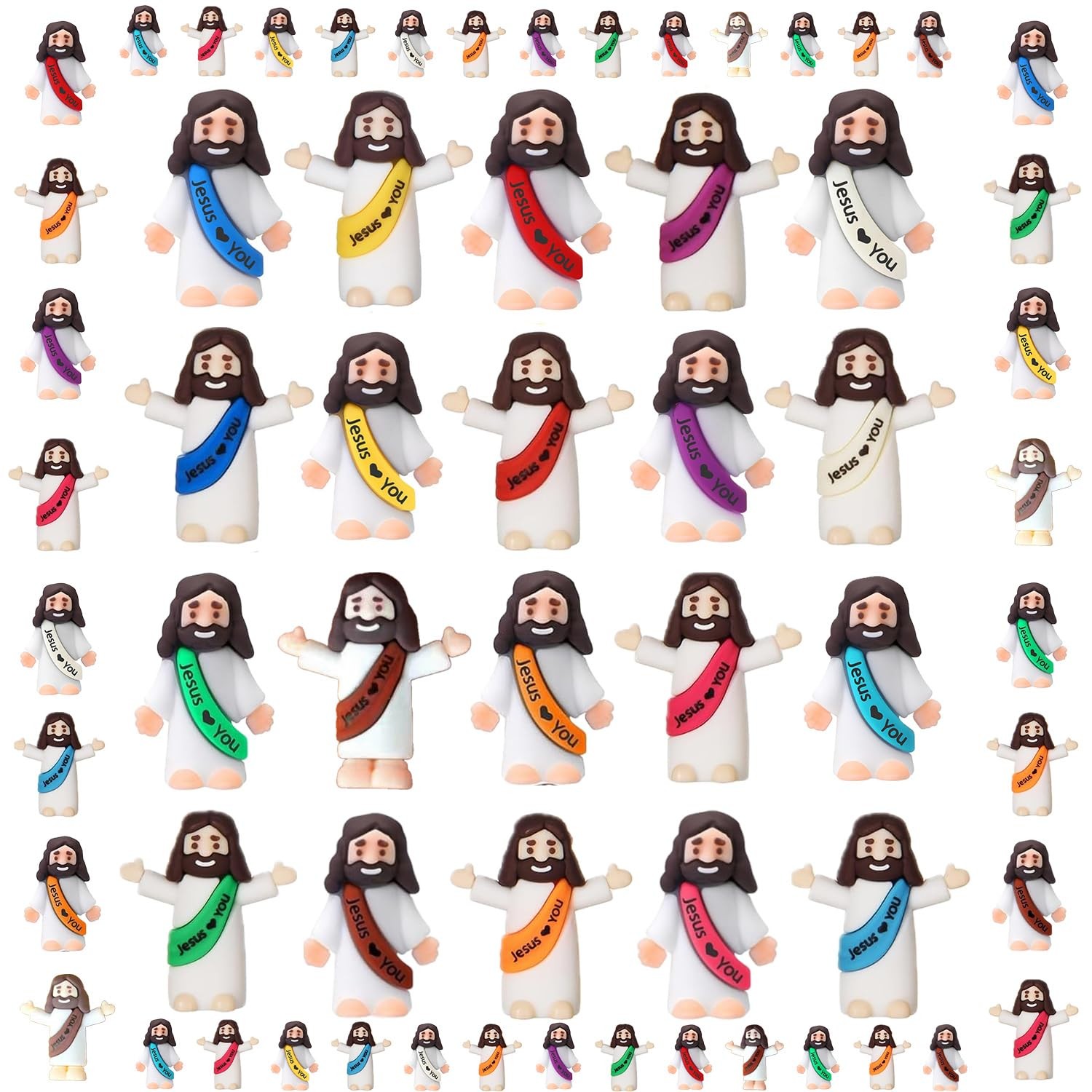100 Bulk Miniature Jesus Collectible Figurines Little Jesus Figures