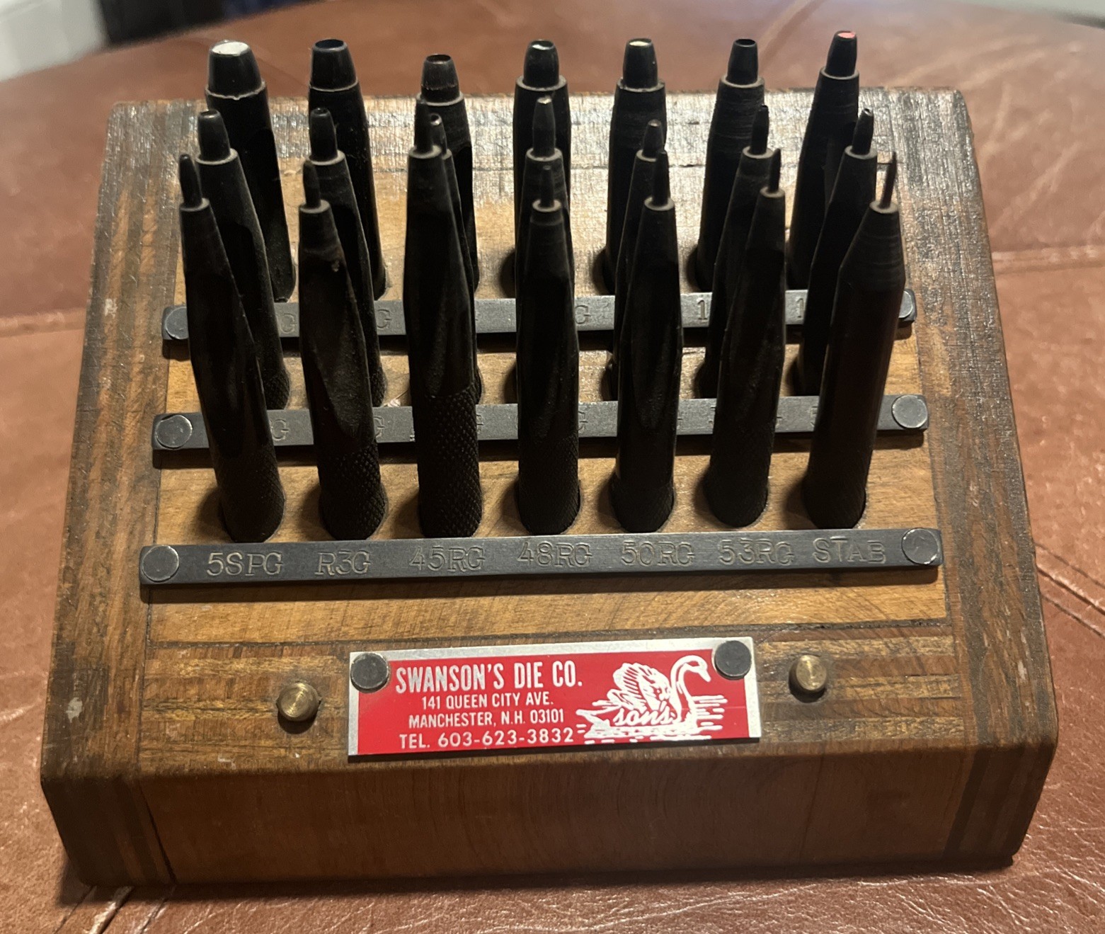 Vintage Antique Swanson’s Die Co. Tool & Die Punch Advertising Store Display 